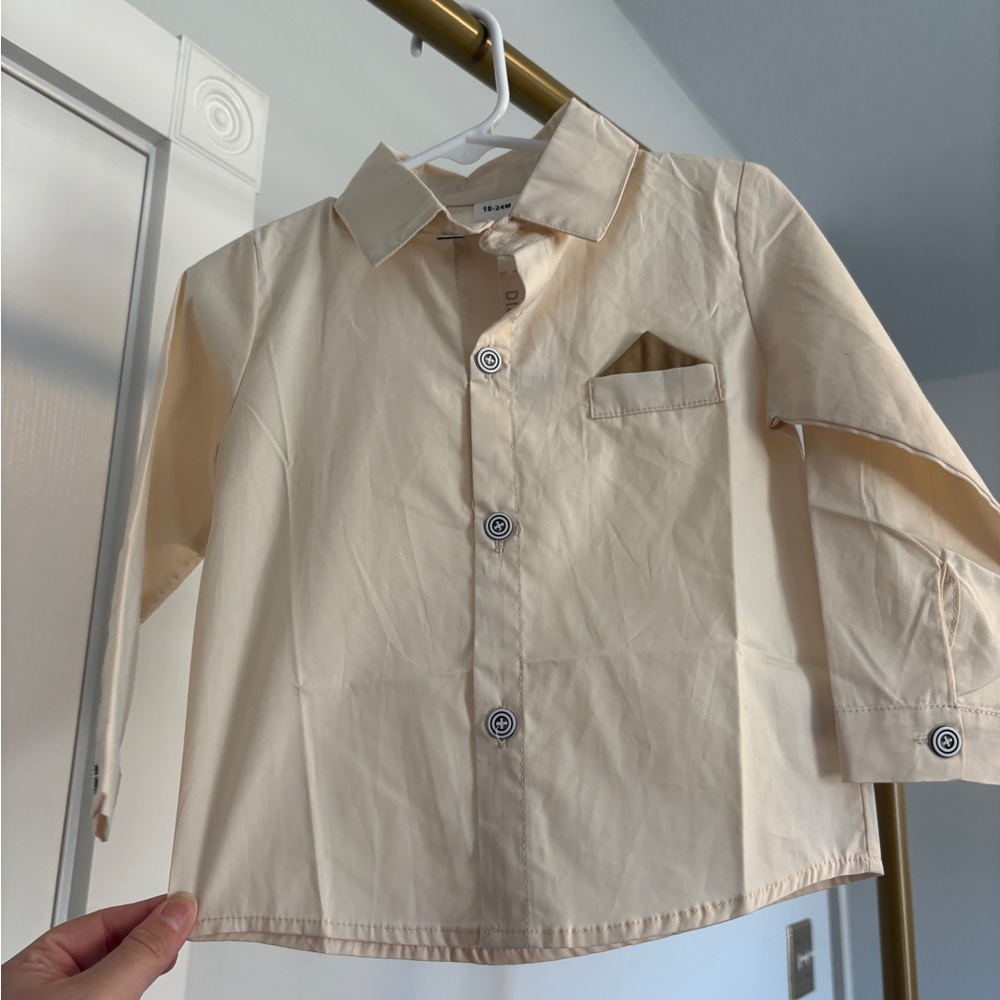 Classic Kids Cream Button-Down Shirt